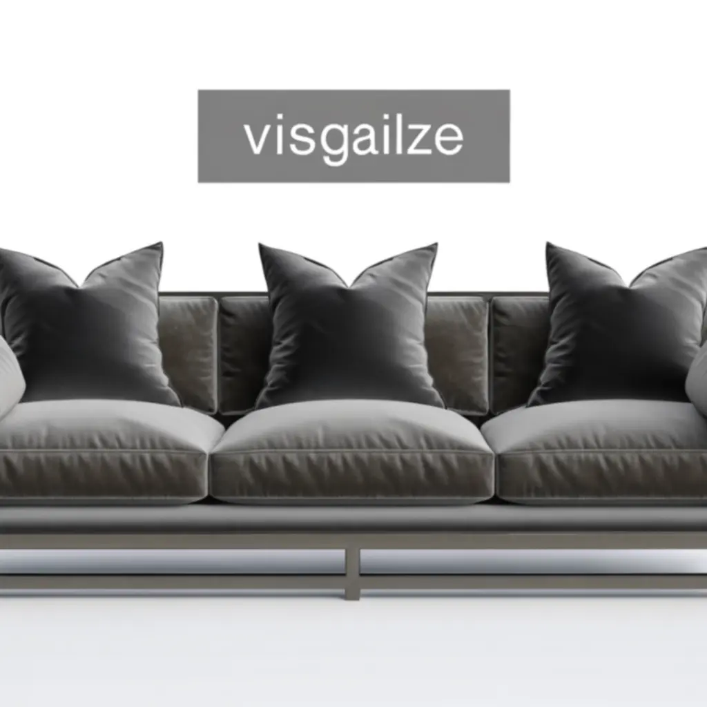 Sofa Emma 3-osobowa, jasnoszara z baldachimem w tle