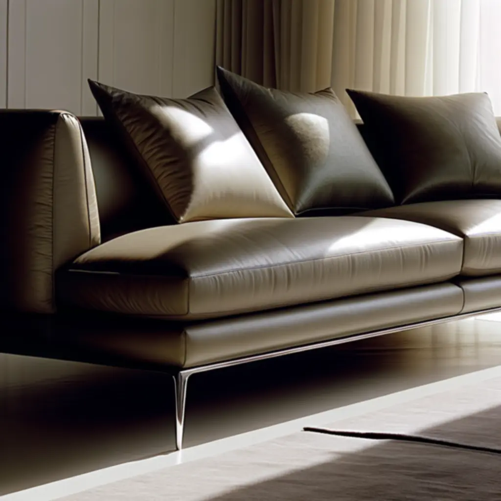 Elegancka, ciemnobrązowa skórzana sofa Morris w klasycznym wnętrzu